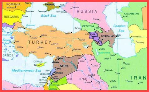 map of turkey and surrounding countries.